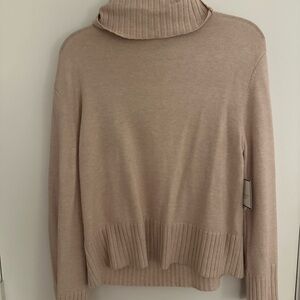 Laundry By Shelli Segal Taupe Cowl Neck Sweater